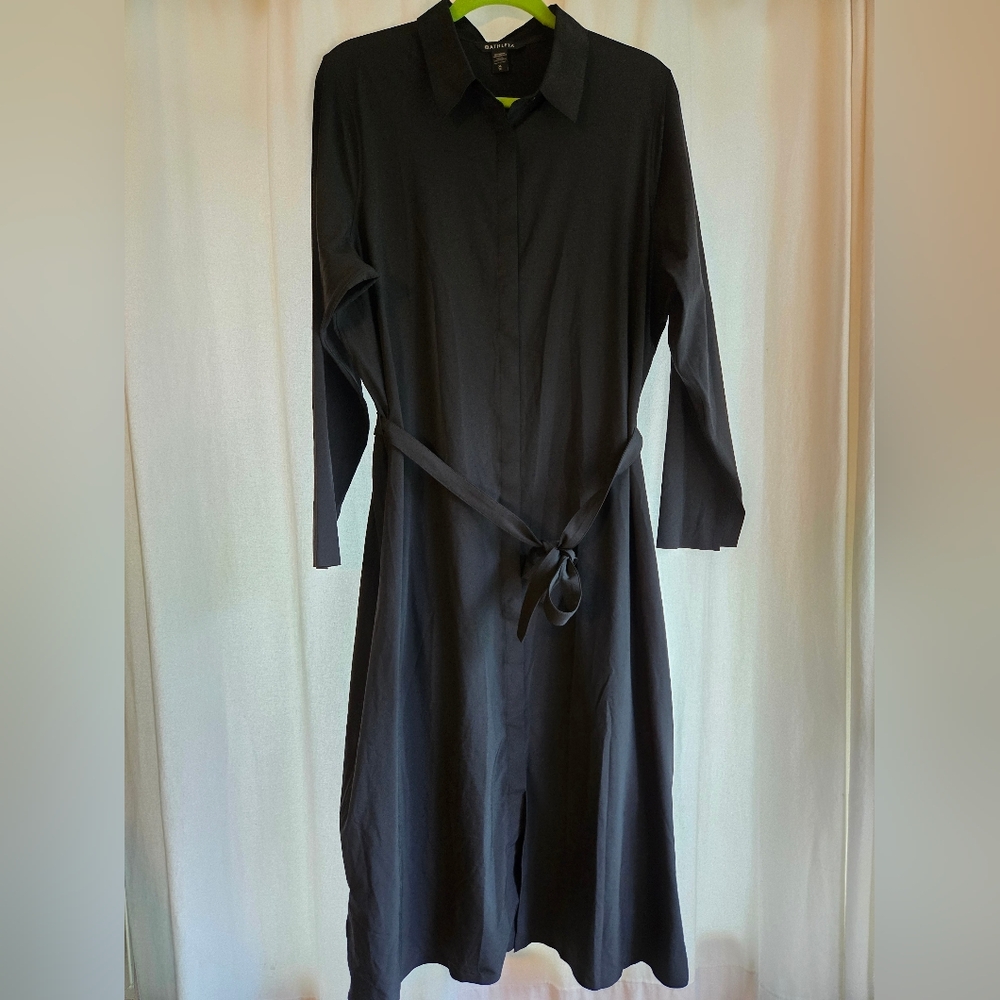 NWOT Athleta Belted Black Dress